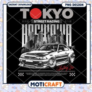 Tokyo Street Racing PNG Design Download