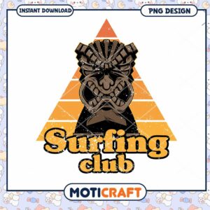 Tiki Surfing Club PNG Design