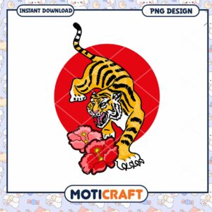 Tiger PNG Design Instant Download