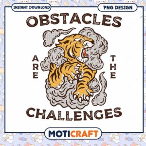 Tiger Obstacle Challenges PNG Design