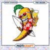 Surfing Carrot PNG Design Download