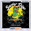 Surfer Dino PNG Design Instant Download