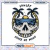 Sunset Skull PNG State of Mind Design 2 Sunset Skull PNG State of Mind Design