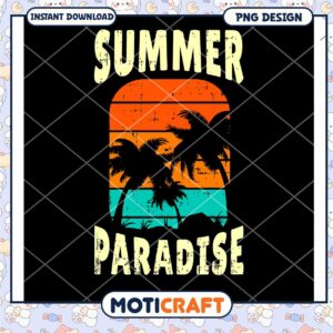 Summer Paradise PNG Design