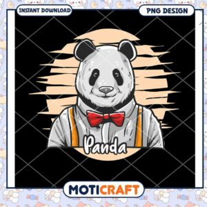 Stylish Panda PNG Design Instant Download