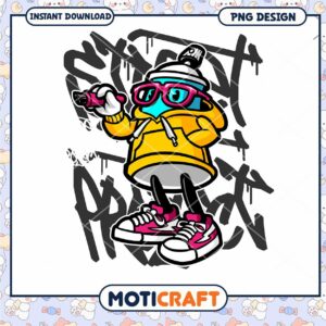 Spray Paint Graffiti Character PNG
