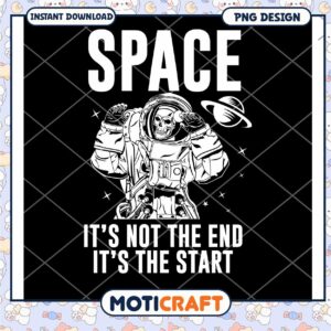 Space Skull Astronaut PNG Design