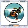 Snowmobile Rider PNG Design