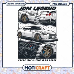 Skyline R35 PNG Design JDM Legend