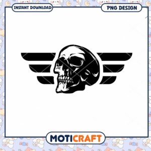 Skull Wings PNG Design Instant Download