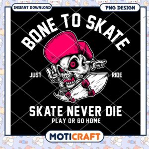 Skull Skateboarder PNG Design