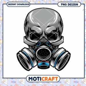 Skull Gas Mask PNG Design