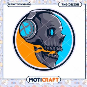 Skull Gamer PNG Logo Design