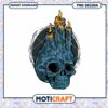 Skull Candle PNG Design Instant Download