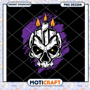 Skull Candles PNG Design
