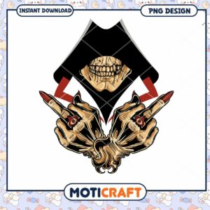 Skull Assassin PNG Design Instant Download