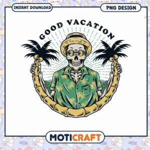 Skeleton Vacation PNG Design