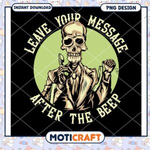 Skeleton Phone PNG Leave Your Message