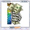 Skeleton Hands Holding Money PNG