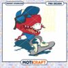Skateboarding Dinosaur PNG Design