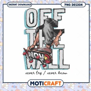 Skateboard PNG Design Off The Wall