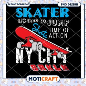 Skateboard NYC PNG Design