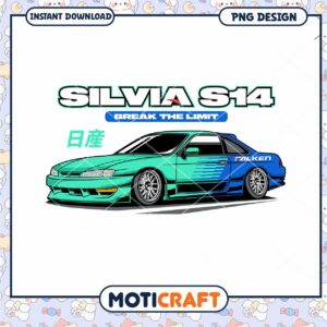 Silvia S14 PNG Design Instant Download