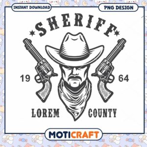 Sheriff PNG Design Cowboy Gunslinger