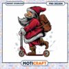 Santa Claus Scooter PNG Design