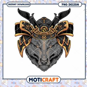 Samurai Wolf PNG Design