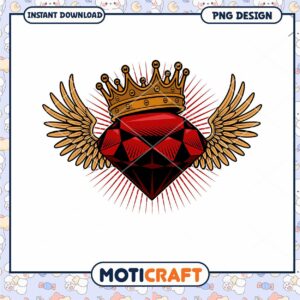 Royal Diamond Wings PNG Design