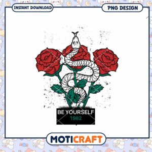 Roses Snake Tattoo PNG Design