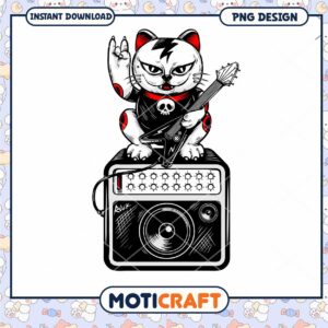 Rockstar Maneki Neko PNG Design