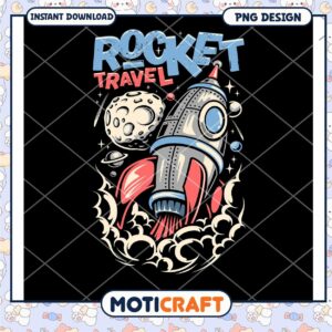 Rocket Travel PNG Design