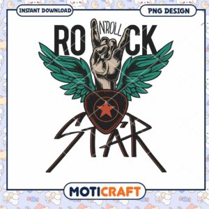 Rock Star PNG Design Instant Download