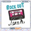 Rock Out Cassette Tape PNG Design