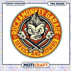 Rock Monkey Garage PNG Design