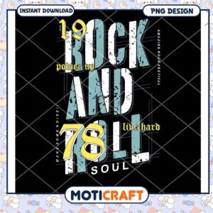 Rock And Roll 78 PNG Design Graphic