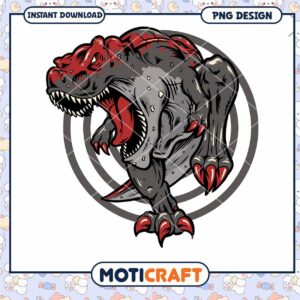 Roaring T Rex PNG Design, Instant Download