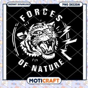 Roaring Tiger Forces of Nature PNG
