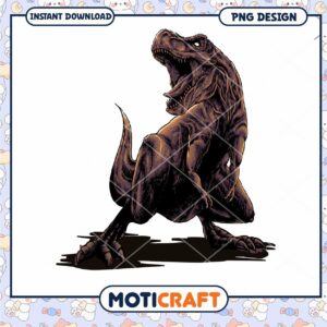 Roaring T Rex PNG Design Instant Download