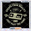 Retro Gaming PNG Escape Reality Design