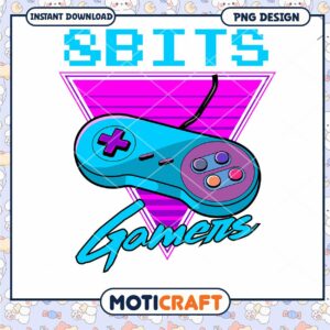 Retro Gamer PNG Design 8Bits