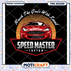 Red Sports Car PNG Design Speed Master