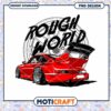 Red Porsche 911 Rough World PNG Design