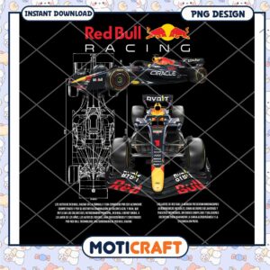 Red Bull Racing F1 Car PNG Design