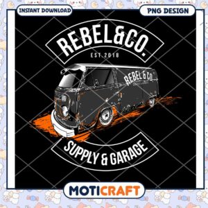 Rebel Co Vintage Van PNG Design