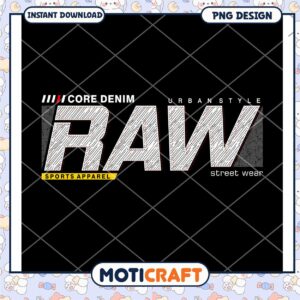 Raw Denim PNG Design Urban Streetwear