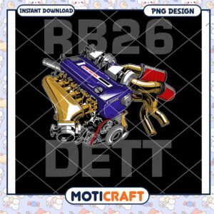 RB26DETT Engine PNG Design