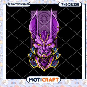 Purple Demon Mask PNG Design